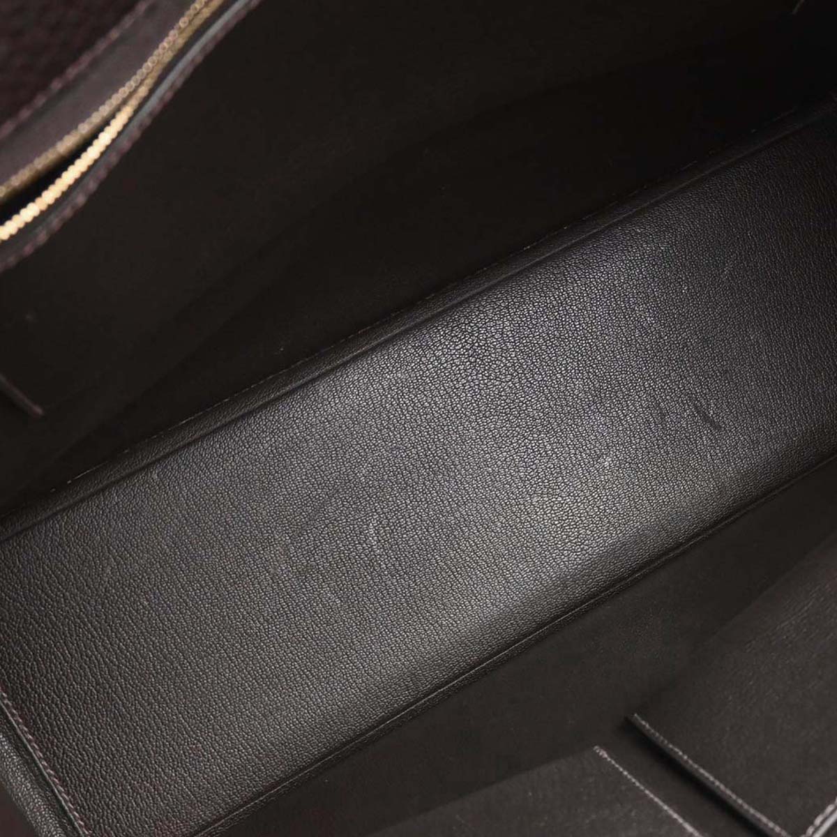 Hermes Marron Fjord White Bus GM Tote Bag