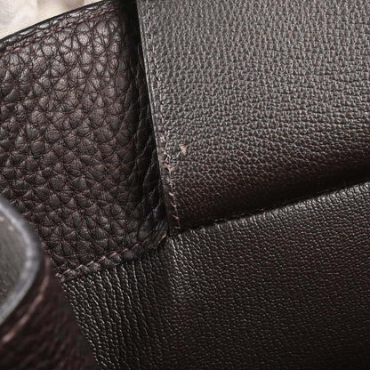 Hermes Marron Fjord White Bus GM Tote Bag