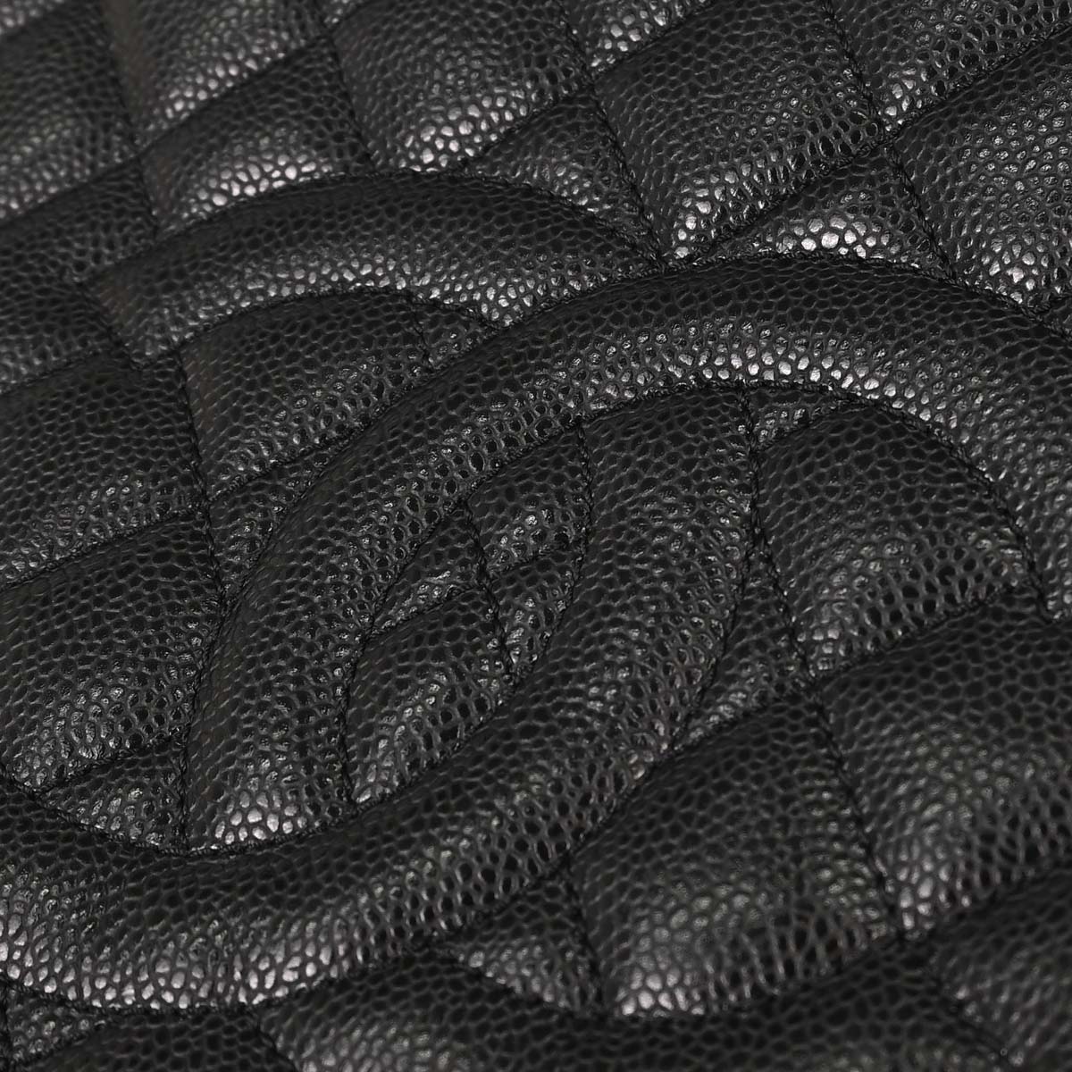 Chanel Black Caviar Skin Grand Shopping Tote GST Chain Handbag