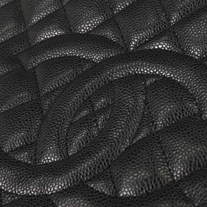 Chanel Black Caviar Skin Grand Shopping Tote GST Chain Handbag