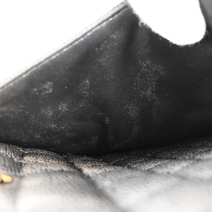 Chanel Black Caviar Skin Grand Shopping Tote GST Chain Handbag