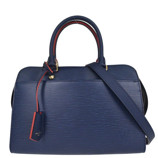 Louis Vuitton Indigo Epi Vaneau MM Tote 2way Shoulder Handbag M51239