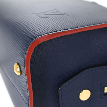 Louis Vuitton Indigo Epi Vaneau MM Tote 2way Shoulder Handbag M51239
