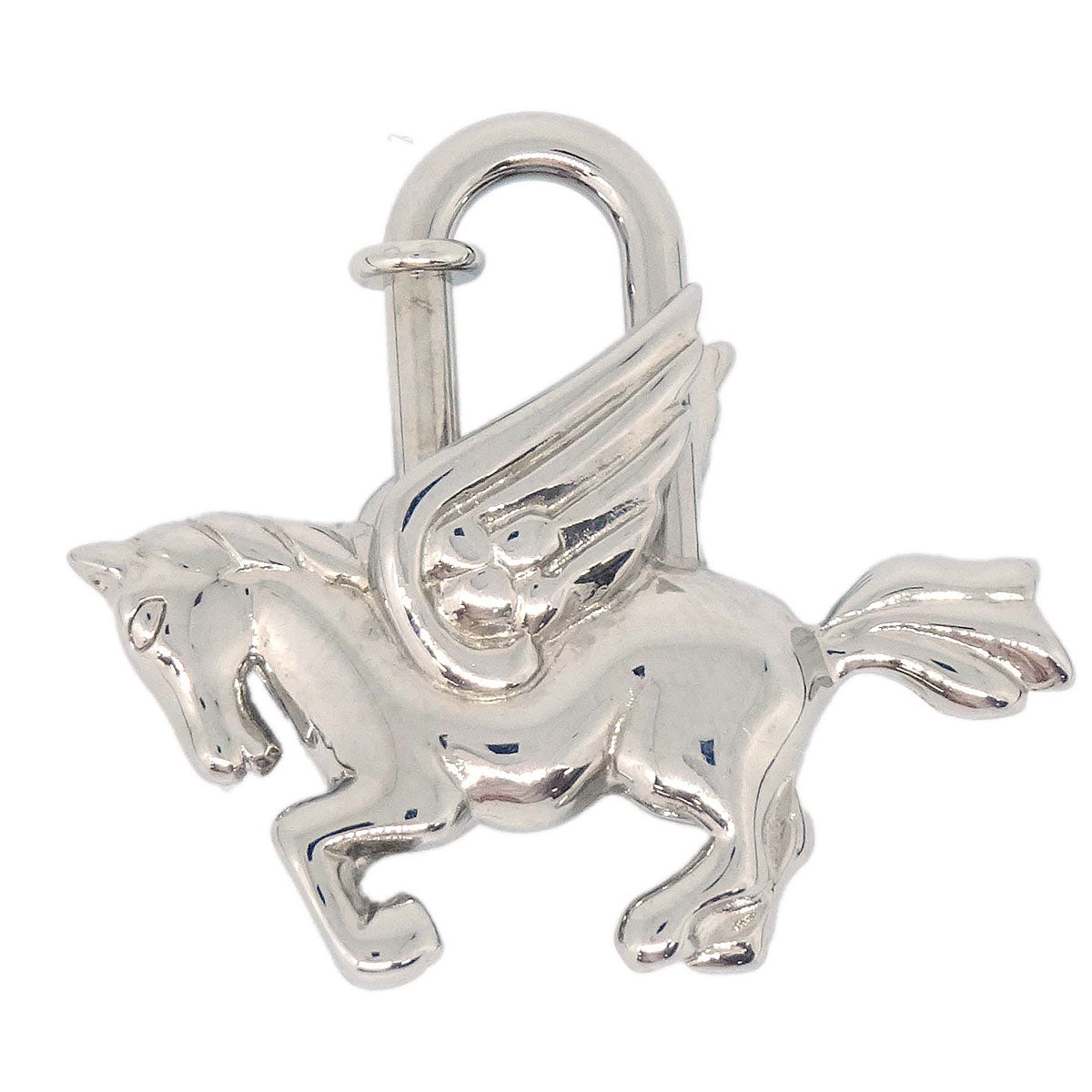 Hermes 1993 Le Cheval Pegasus Cadena Silver Small Good