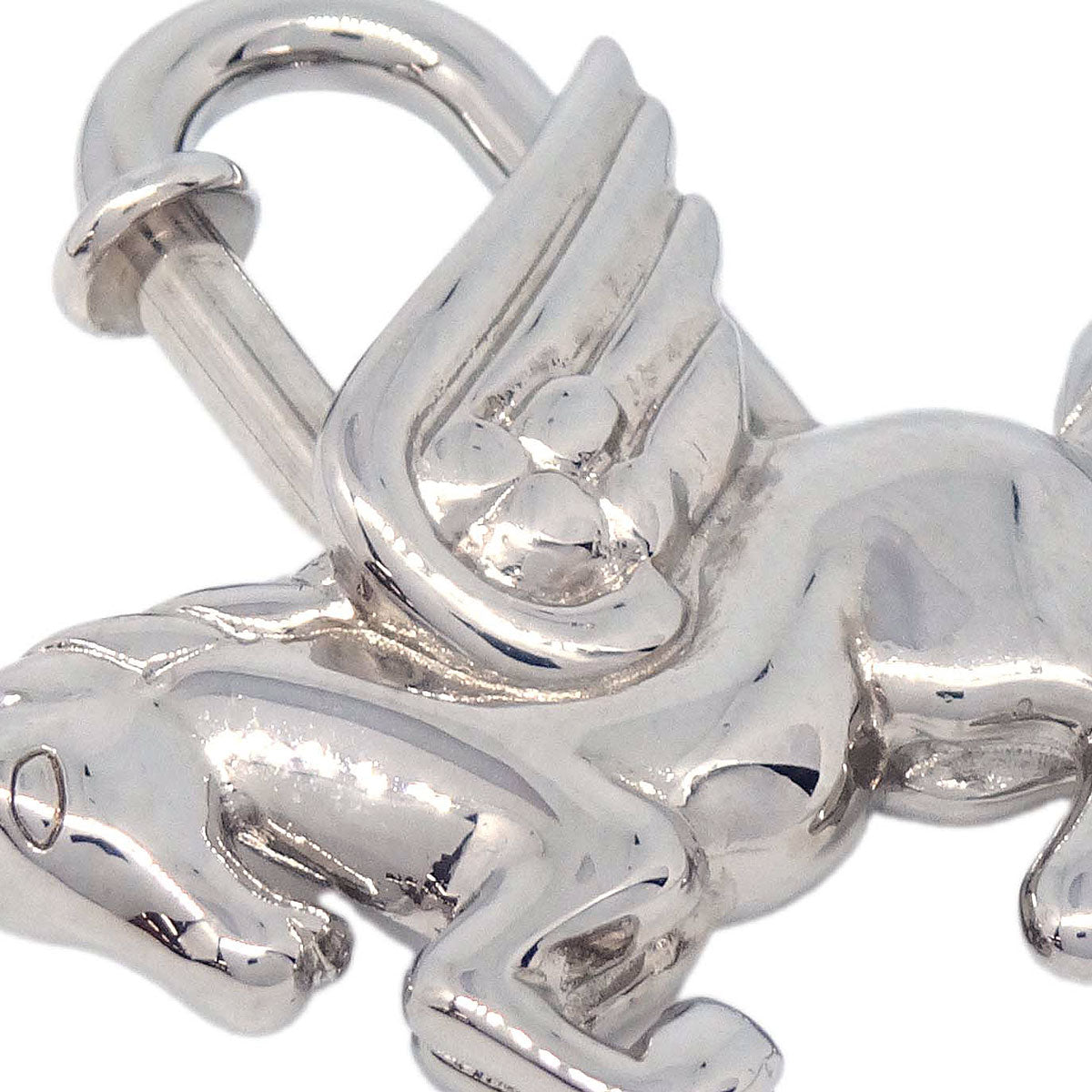 Hermes 1993 Le Cheval Pegasus Cadena Silver Small Good