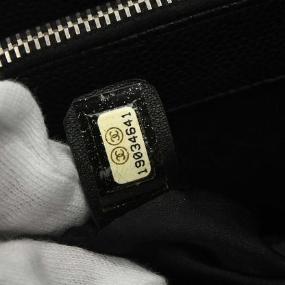Chanel 2014 Black Caviar Skin Grand Shopping Tote GST Chain Handbag