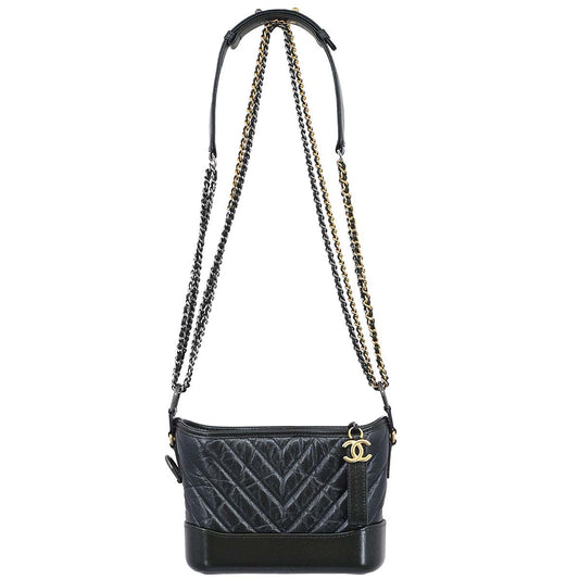 Chanel Khaki Lambskin Calfskin Small Gabrielle Shoulder Bag