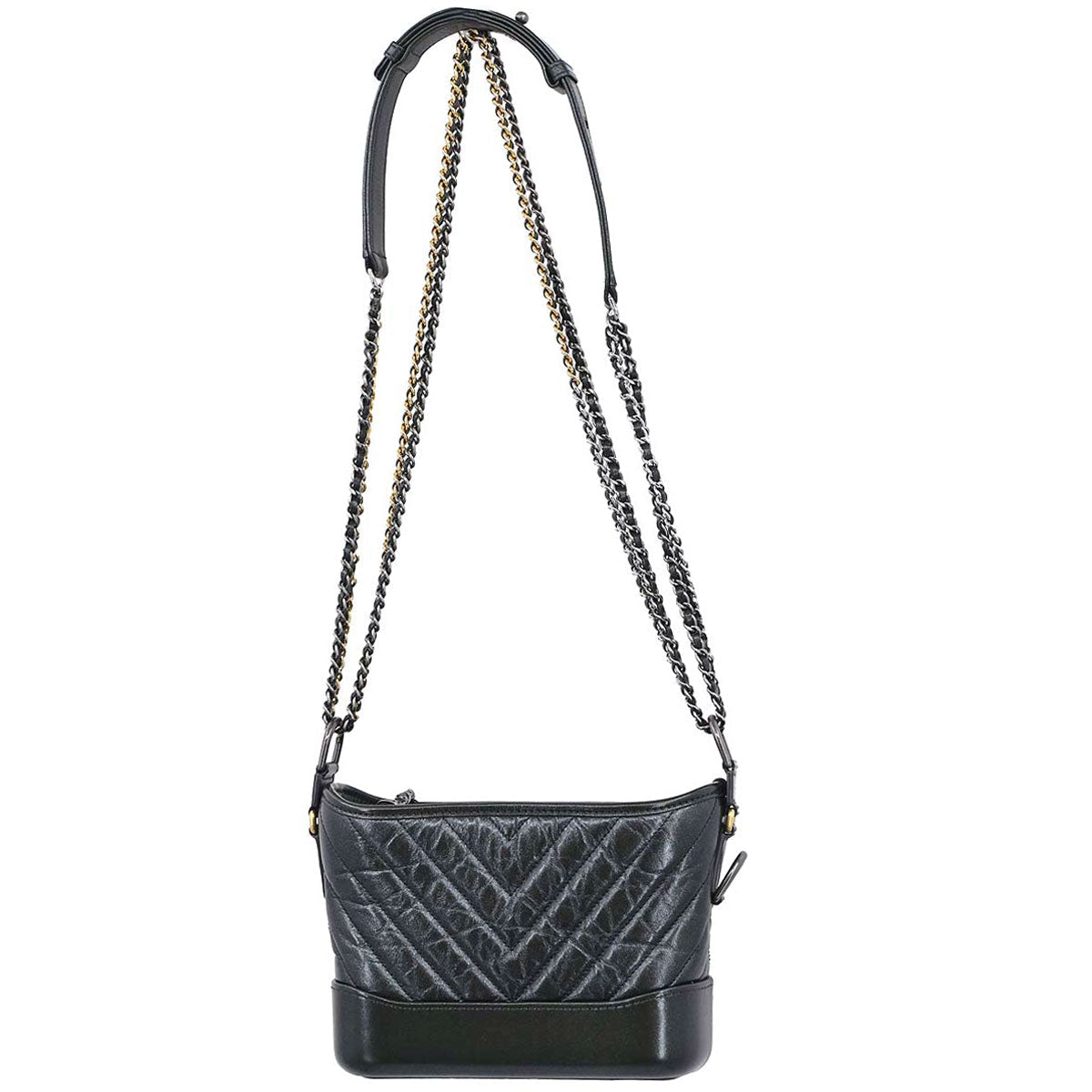 Chanel Khaki Lambskin Calfskin Small Gabrielle Shoulder Bag