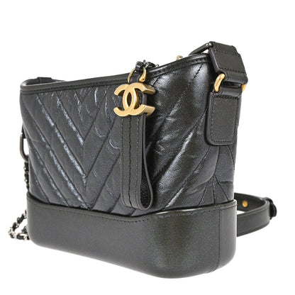 Chanel Khaki Lambskin Calfskin Small Gabrielle Shoulder Bag