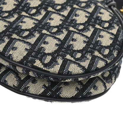 Christian Dior Navy Trotter Oblique Saddle 2way Shoulder Handbag