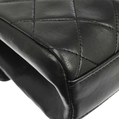 Chanel 1996-1997 Black Lambskin Single Flap Shoulder Bag