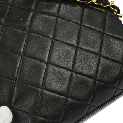 Chanel 1996-1997 Black Lambskin Single Flap Shoulder Bag