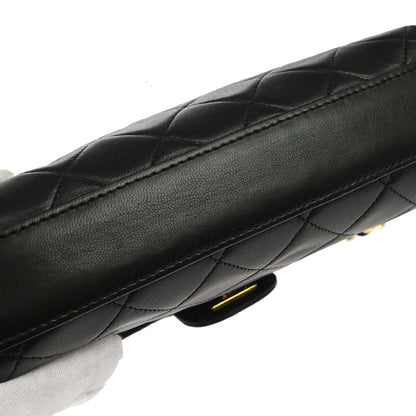 Chanel 1996-1997 Black Lambskin Single Flap Shoulder Bag