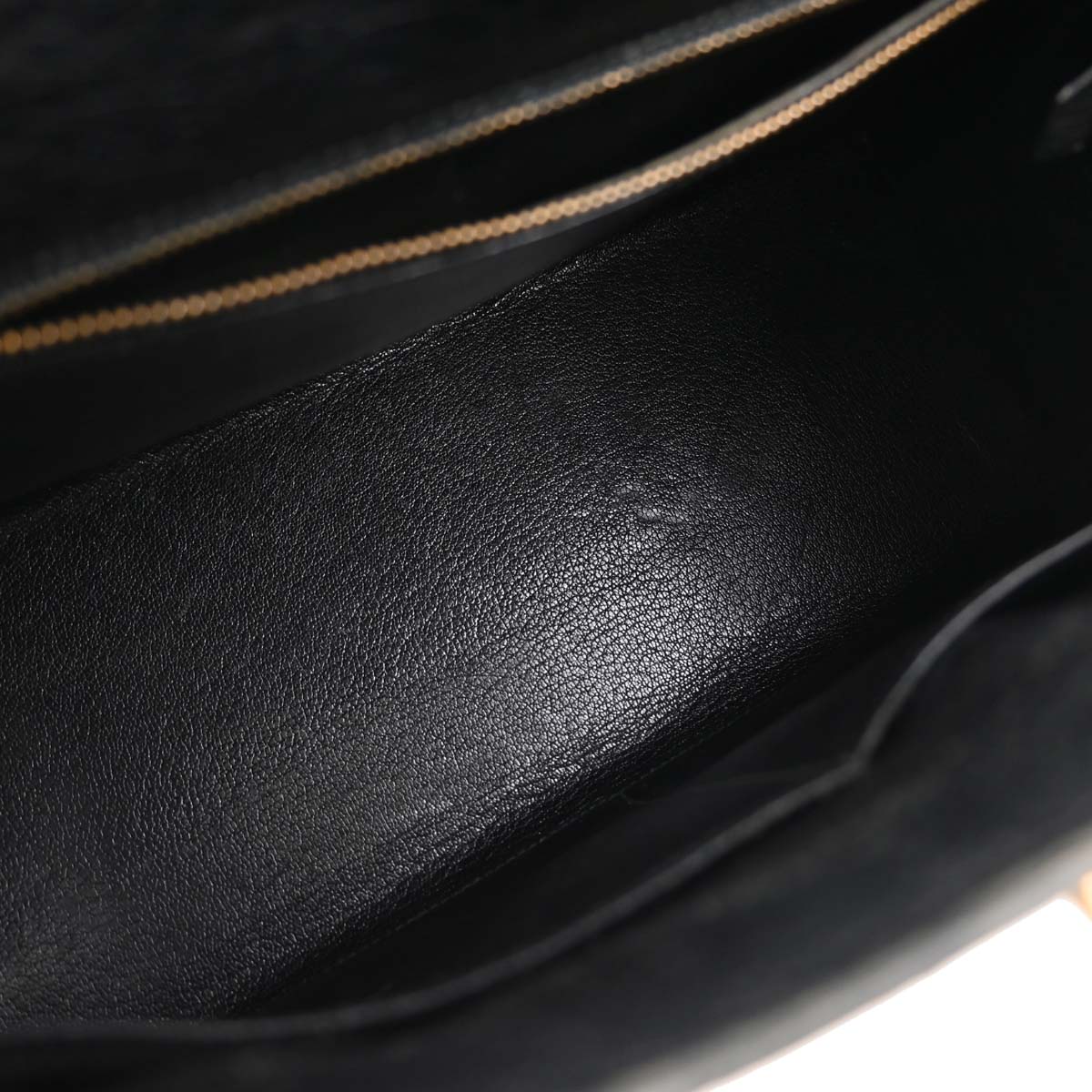 Hermes * Black Ostrich Kelly 32 Sellier Handbag