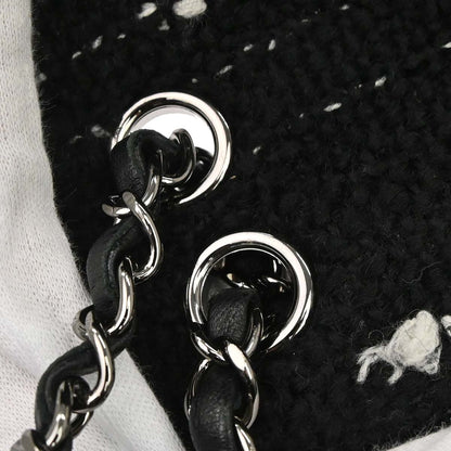 Chanel 2015-2016 Black Tweed Elementary Chic Flap Shoulder Bag
