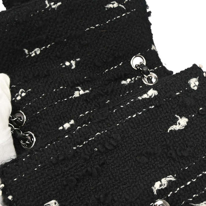Chanel 2015-2016 Black Tweed Elementary Chic Flap Shoulder Bag