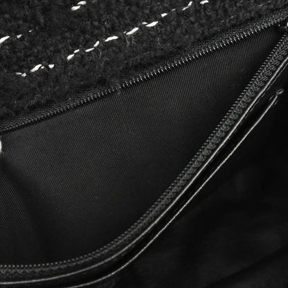 Chanel 2015-2016 Black Tweed Elementary Chic Flap Shoulder Bag
