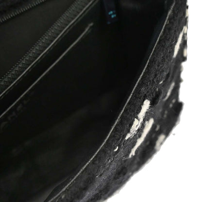 Chanel 2015-2016 Black Tweed Elementary Chic Flap Shoulder Bag
