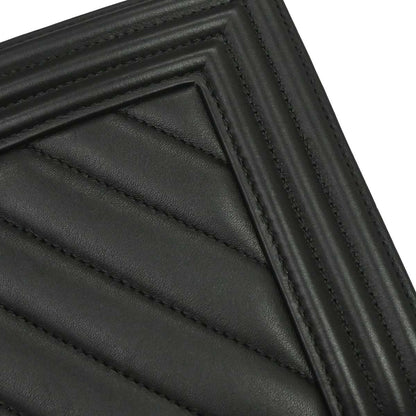 Boy Chanel 2019 Black Lambskin Chevron Medium Double Chain Shoulder Bag
