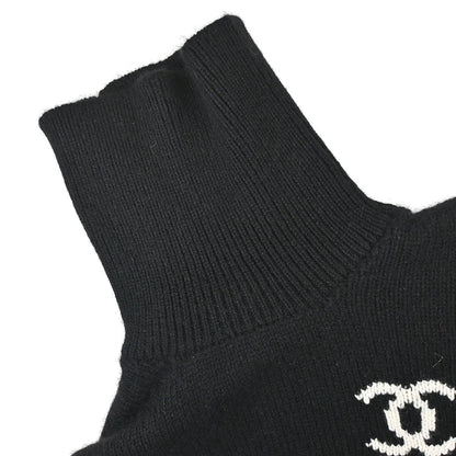 Chanel 1996 Turtleneck Sweater Knit Top Black #44