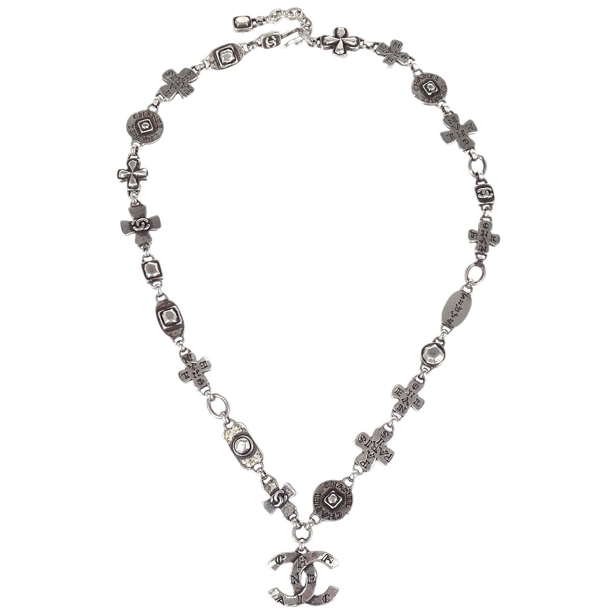 Chanel 1999 CC Chain Necklace Silver