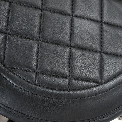 Chanel Black Calfskin Pony Hair Paris-Dallas Saddle Shoulder Bag