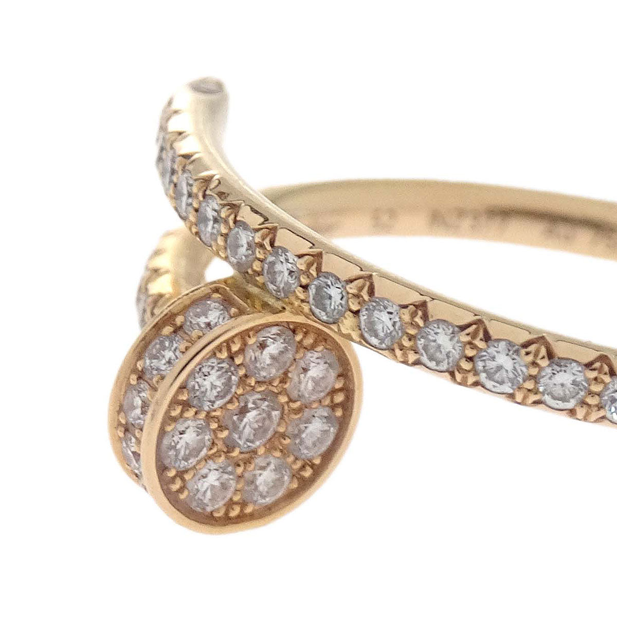 Cartier Juste Un Clou Ring INZ377 Au750 Diamond Gold #52 #51 Jewelry