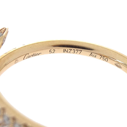 Cartier Juste Un Clou Ring INZ377 Au750 Diamond Gold #52 #51 Jewelry