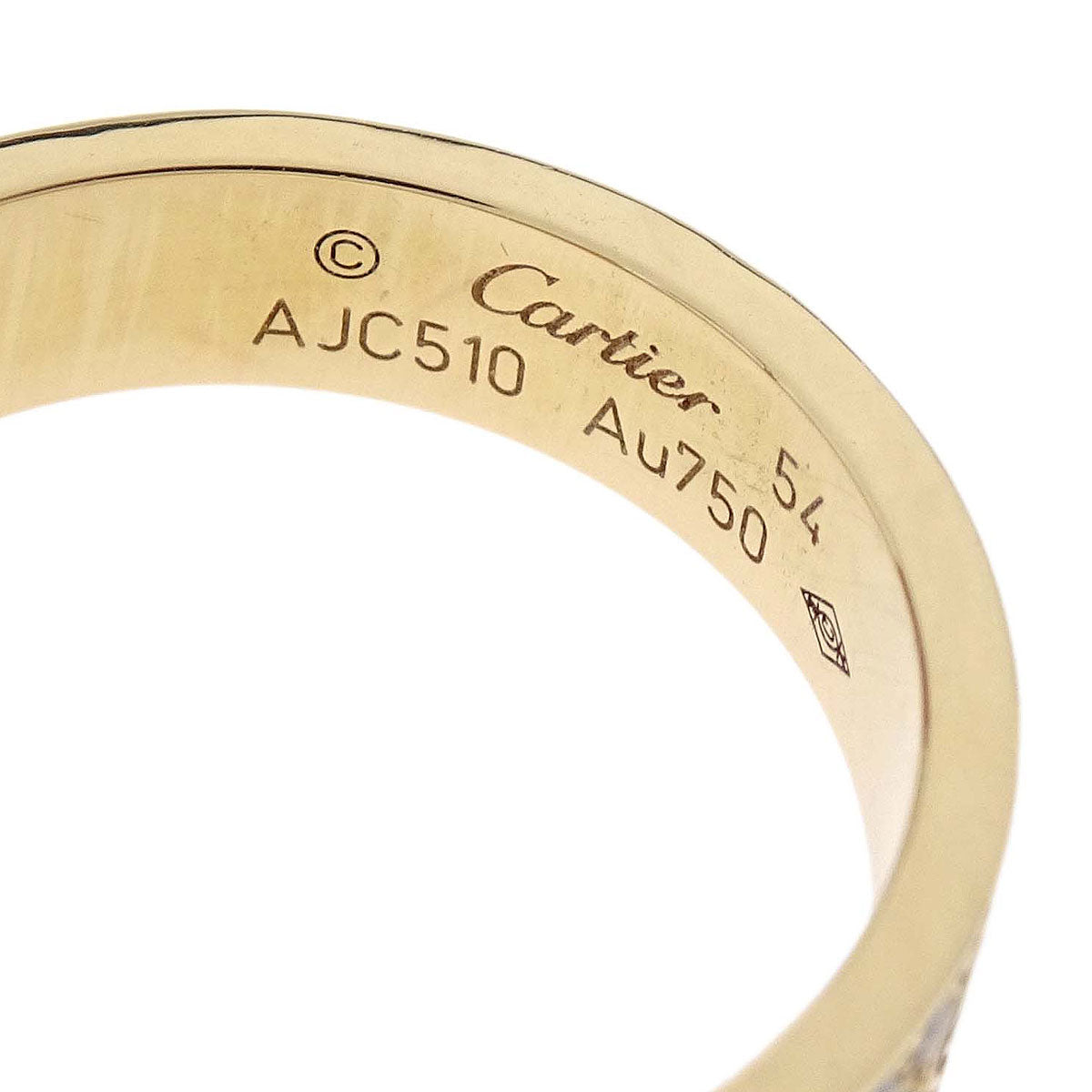 Cartier Mini Love Full Pave Ring Au750 Diamond #54 AJC510 Jewelry