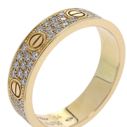 Cartier Mini Love Full Pave Ring Au750 Diamond #54 AJC510 Jewelry