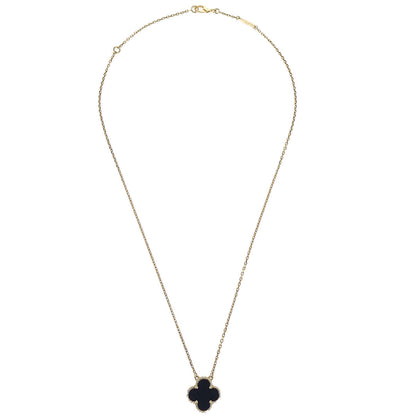 Van Cleef & Arpels Vintage Alhambra Necklace Onyx Au750 Jewelry