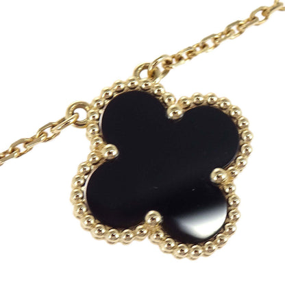Van Cleef & Arpels Vintage Alhambra Necklace Onyx Au750 Jewelry
