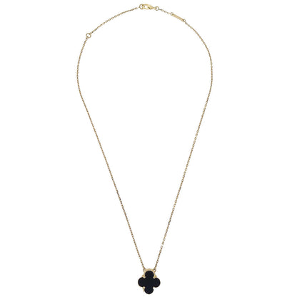 Van Cleef & Arpels Vintage Alhambra Necklace Onyx Au750 Jewelry