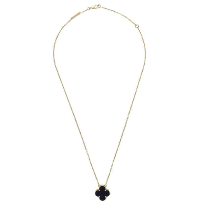 Van Cleef & Arpels Vintage Alhambra Necklace Onyx Au750 Jewelry