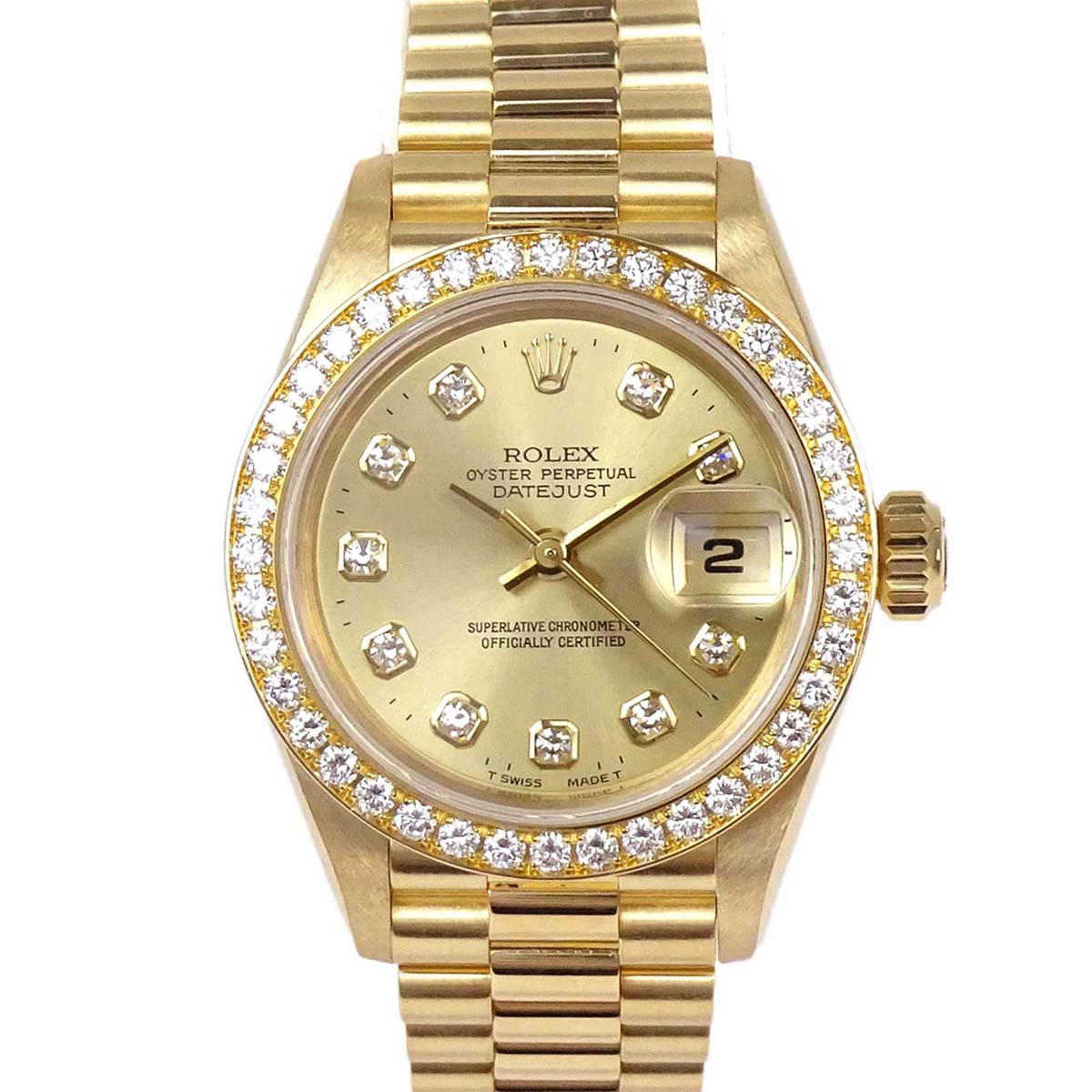 Rolex Oyster Perpetual Datejust 26mm Ref.69138 Watch 18KYG Diamond