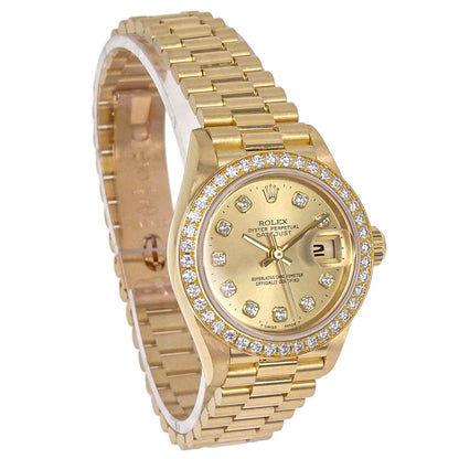 Rolex Oyster Perpetual Datejust 26mm Ref.69138 Watch 18KYG Diamond