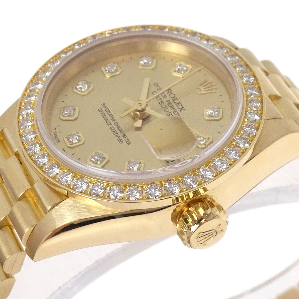 Rolex Oyster Perpetual Datejust 26mm Ref.69138 Watch 18KYG Diamond