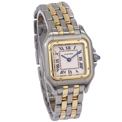Cartier Panthere SM 2-Row 22mm Ref.1120 Quartz Watch 18KYG SS