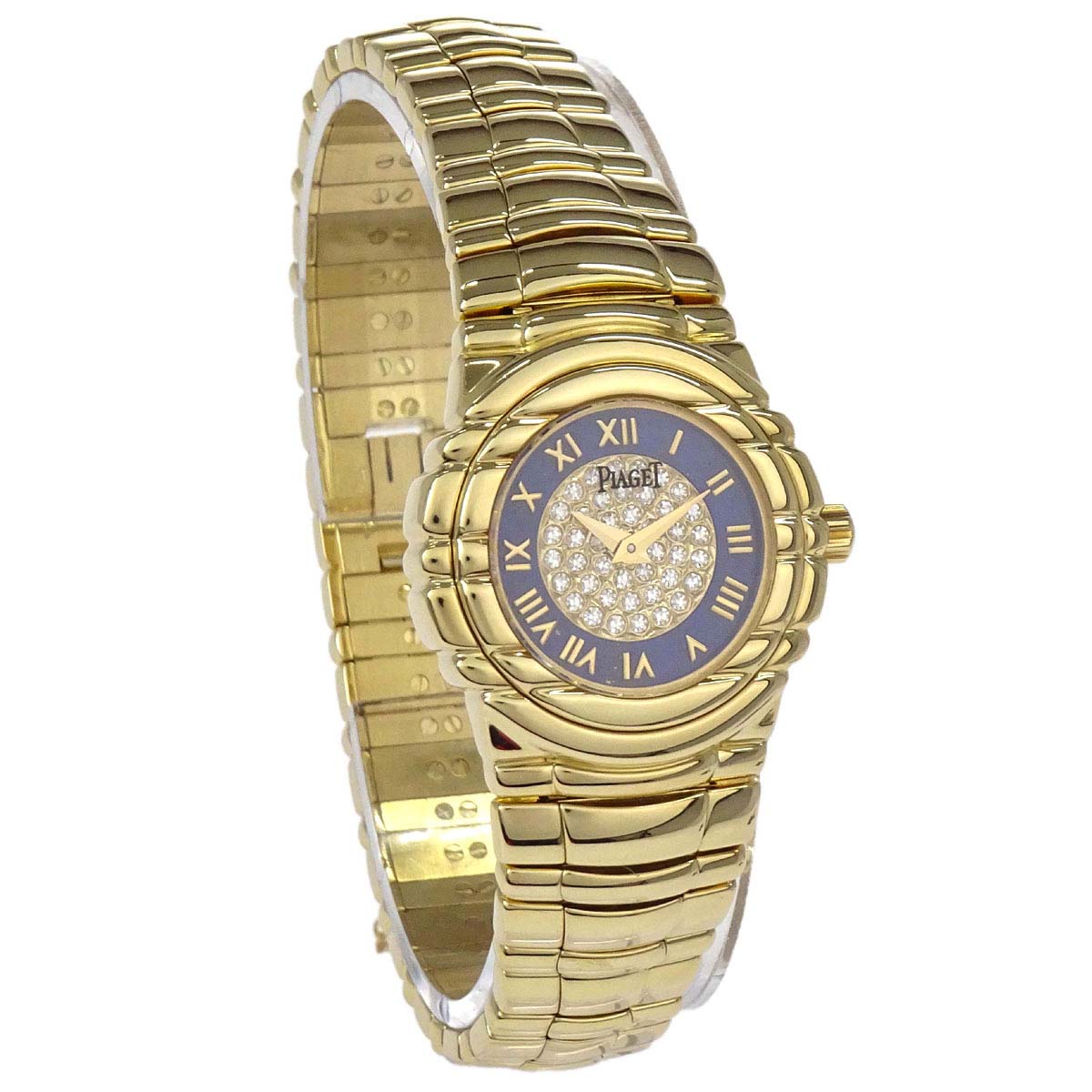 Piaget Tanagra 24mm Lapis-lazuli Ref.1631M401D Quartz Watch 18KYG