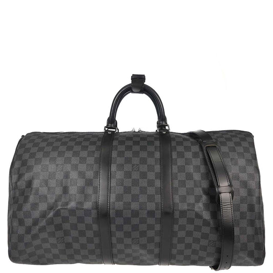 Louis Vuitton Damier Graphite Keepall Bandouliere 55 Duffle N41413