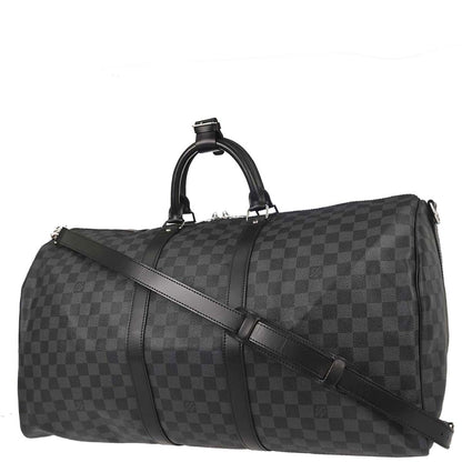 Louis Vuitton Damier Graphite Keepall Bandouliere 55 Duffle N41413