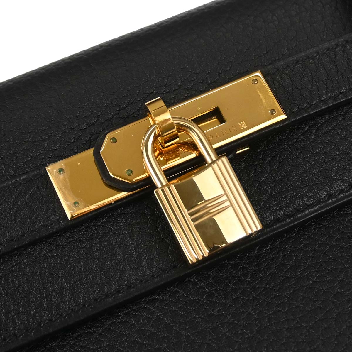 Hermes Black Ardennes Kelly 35 Sellier 2way Shoulder Handbag