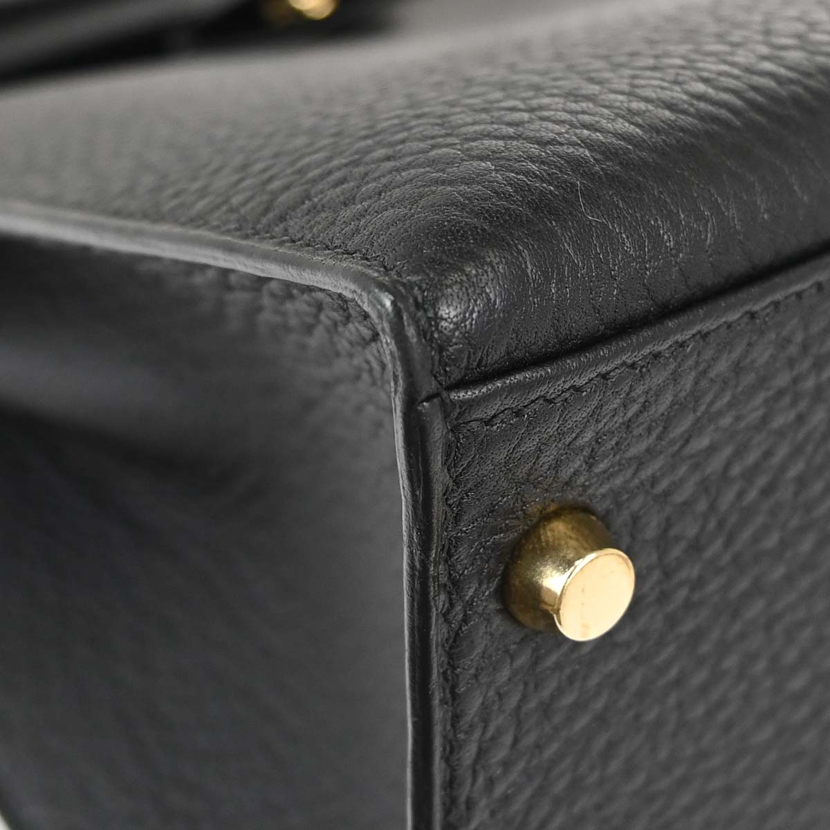 Hermes Black Ardennes Kelly 35 Sellier 2way Shoulder Handbag