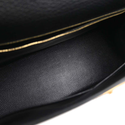 Hermes Black Ardennes Kelly 35 Sellier 2way Shoulder Handbag