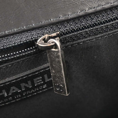 Chanel 2017-2018 Black Tweed Shierling Top Handle 2way Shoulder Handbag