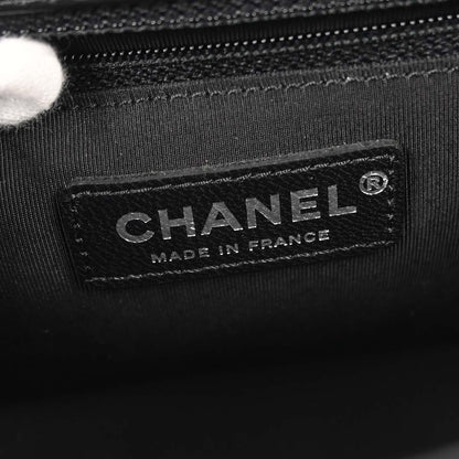 Chanel 2017-2018 Black Tweed Shierling Top Handle 2way Shoulder Handbag
