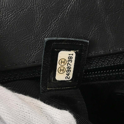 Chanel 2017-2018 Black Tweed Shierling Top Handle 2way Shoulder Handbag