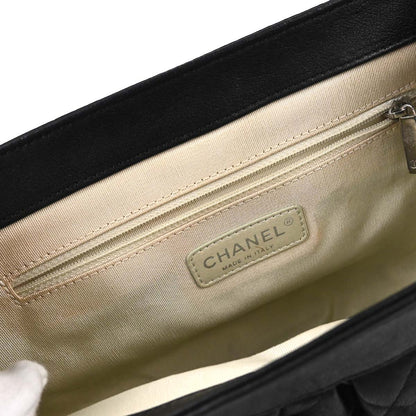 Chanel 2012 Black Calfskin Chain Around Shoulder Bag