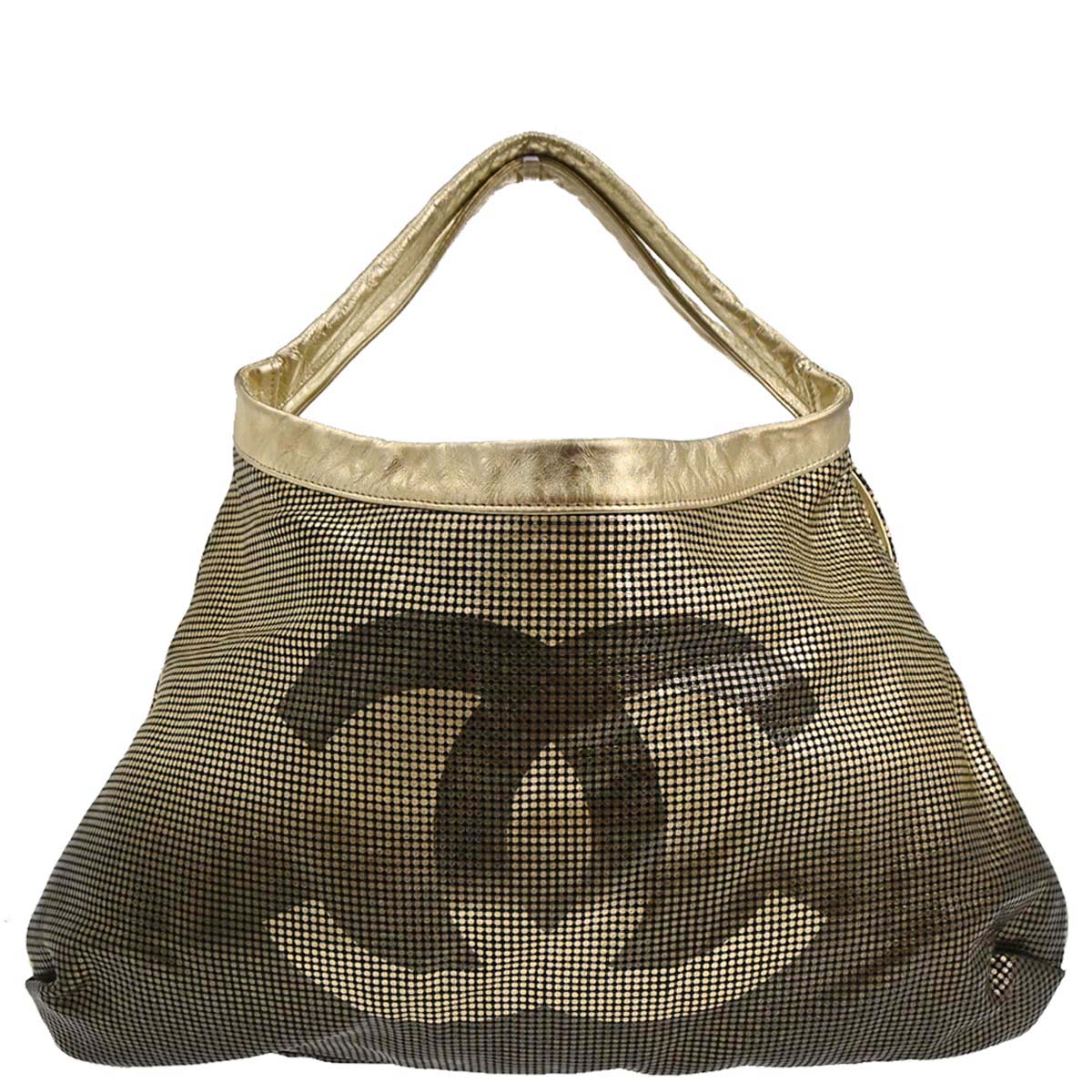 Chanel 2006-2008 Gold Lambskin Hollywood Hobo Handbag