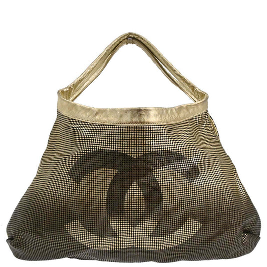 Chanel 2006-2008 Gold Lambskin Hollywood Hobo Handbag